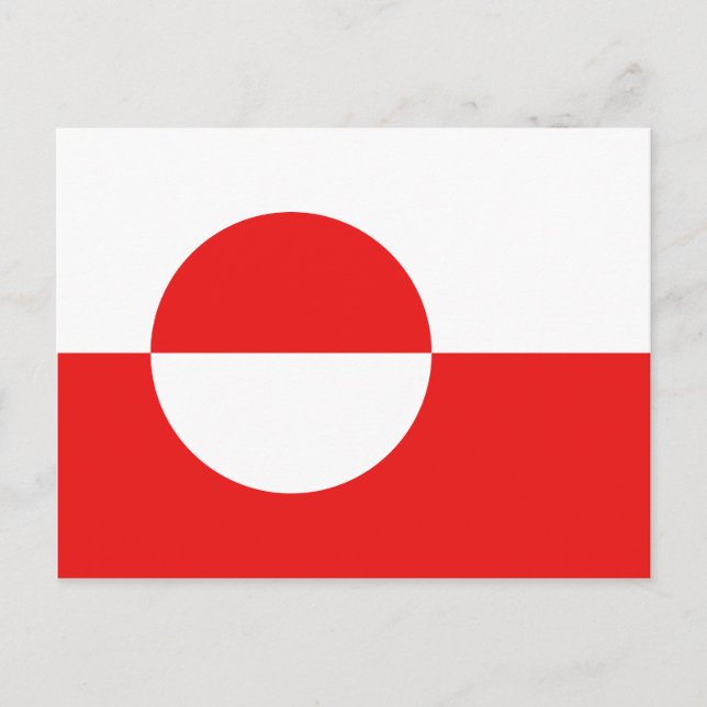 Postal Cartão da bandeira de Greenland (Frente)