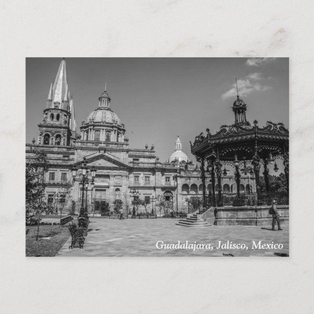 Postal Cartão da catedral de Guadalajara (Frente)