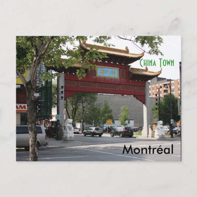 Postal Cartão da cidade de Montreal China (Frente)