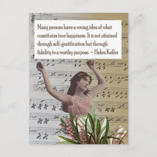 Postal Cartão da colagem das citações de Helen Keller