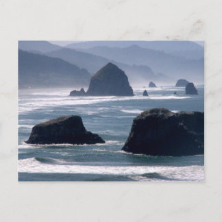 Postal Cartão da costa de Oregon do Oceano Pacífico da