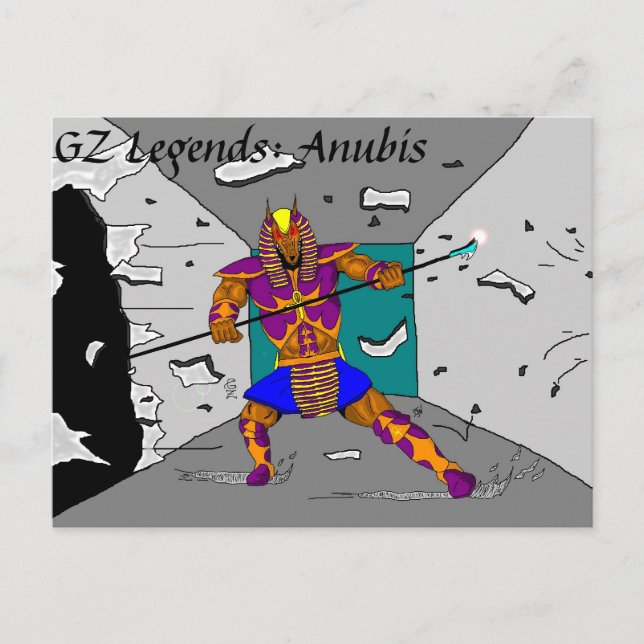 Postal Cartão da "descoberta" de Anubis (Frente)