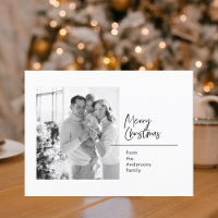 Cartão da família de fotos natalinas | Feliz Natal