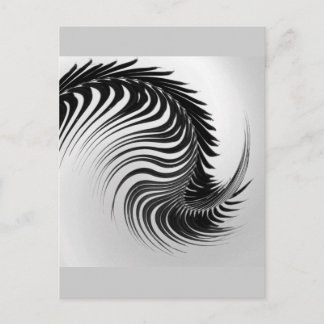 Postal Cartão da folha de palmeira da dança