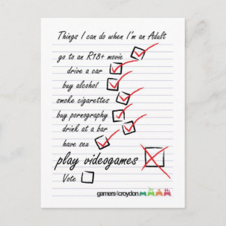 Postal Cartão da lista de verificação