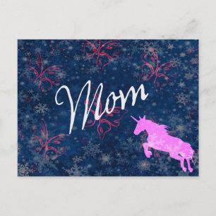 Postal Cartão da Mamãe Unicórnio
