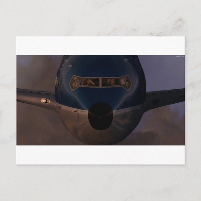 Postal Cartão da noite de DAX B737 (Frente)