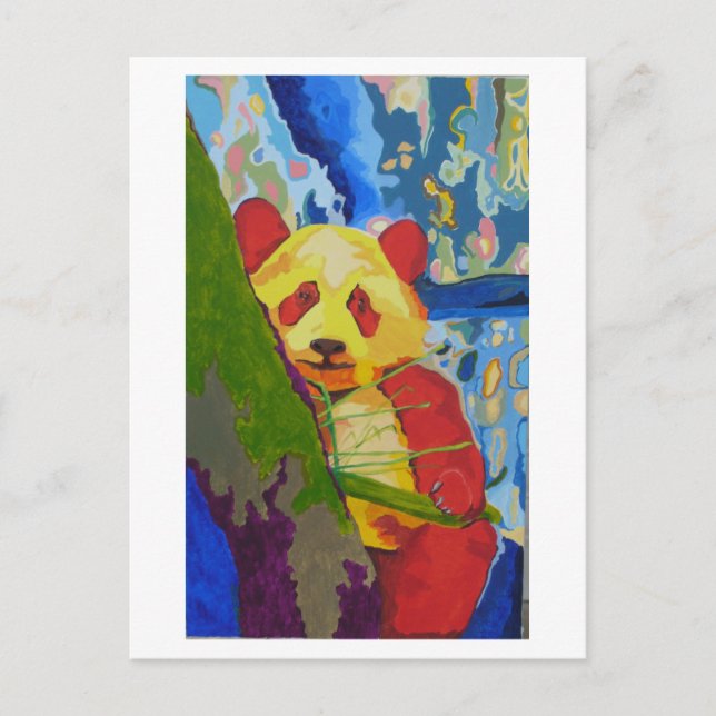 Postal Cartão da panda do pop (Frente)