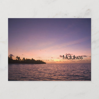 Postal Cartão da praia de Maldives