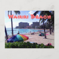 Cartão da praia de Waikiki