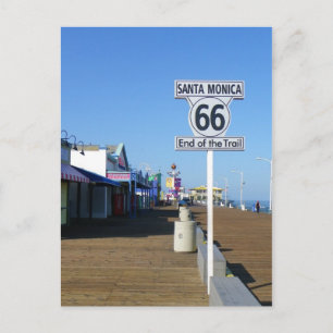 Postal Cartão da rota 66 de Santa Monica!