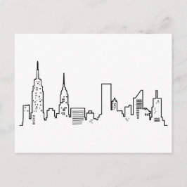 Postal Cartão da skyline de NYC