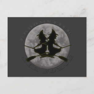 Postal Cartão das bruxas do Dia das Bruxas