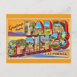 Postal Cartão de Abertura Retro Palm Springs