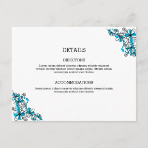 Postal Cartão de Acomodação de Casamento