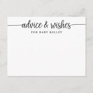 Postal Cartão de Advertência e Desejo de Bebê com Script 