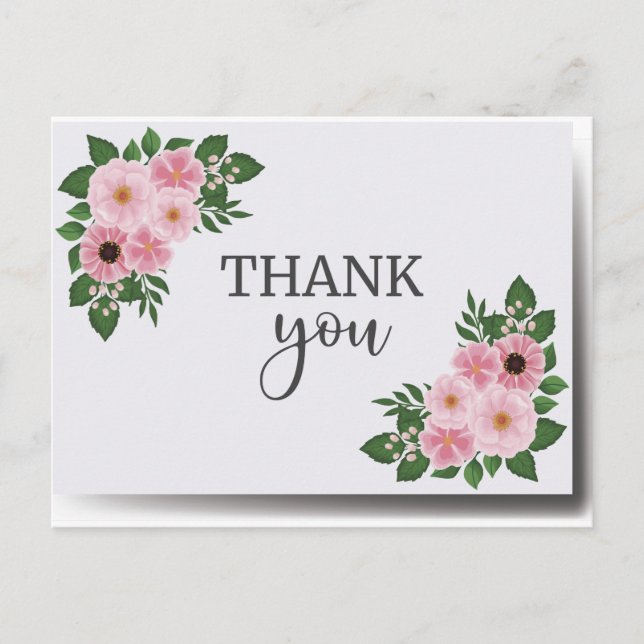 Postal Cartão de agradecimento (Frente)