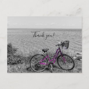 Postal Cartão de agradecimento da bicicleta da Ilha Macki