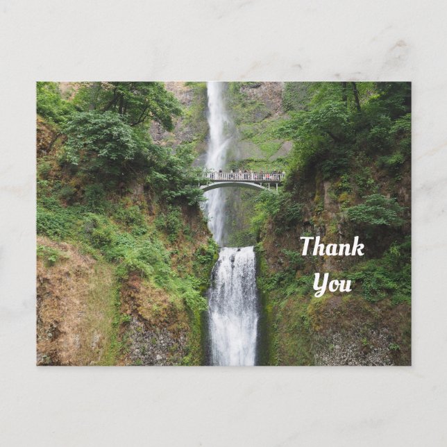 Postal Cartão de agradecimento da Cachoeira Multnomah (Frente)