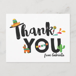 Postal Cartão de agradecimento da Fiesta
