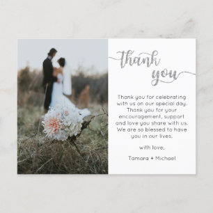 Postal Cartão de Agradecimento de Casamento, Cartão Posta