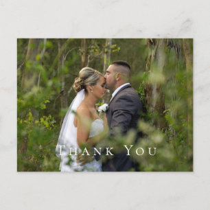 Postal Cartão de agradecimento de casamento com foto do c
