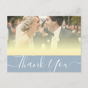 Postal Cartão de agradecimento de casamento com foto mode