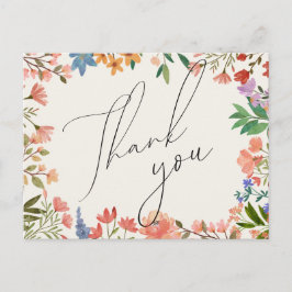 Postal Cartão de agradecimento de casamento com roteiro d