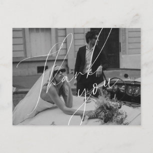 Postal Cartão de Agradecimento de Casamento com Roteiro M