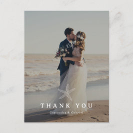 Postal Cartão de agradecimento de foto de casamento de Li