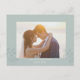 Postal Cartão de agradecimento de foto de casamento de pr