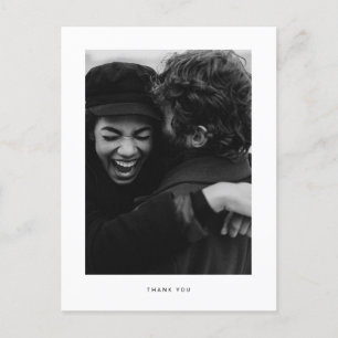 Postal Cartão de agradecimento de foto de casamento minim