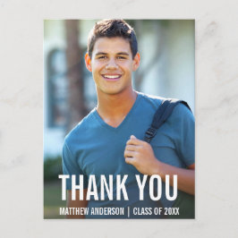 Postal Cartão de agradecimento de foto moderna de formatu