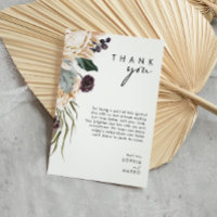 Cartão de Agradecimento de Recepção de Floral Bran