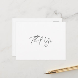 Postal Cartão de agradecimento de roteiro simples