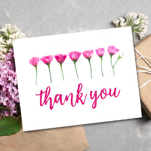 Postal Cartão de Agradecimento – Design Floral para 65º A