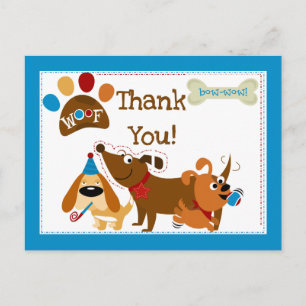 Postal Cartão de agradecimento do cachorro Bow Wow