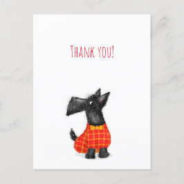 Postal cartão de agradecimento do cachorro Scottie