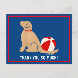 Postal Cartão de agradecimento do cão Golden Retriever Di