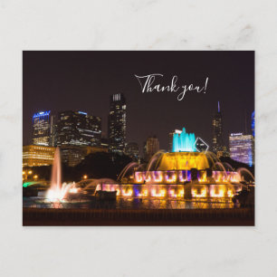 Postal Cartão de agradecimento do Grant Park de Chicago
