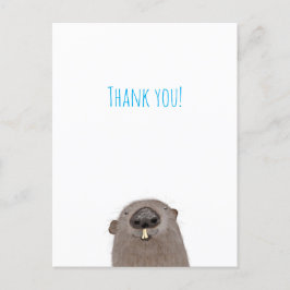 Postal Cartão de agradecimento do groundhog