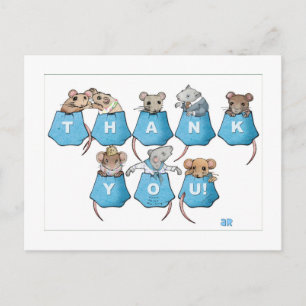 Postal Cartão de agradecimento dos Ratos de Bolso