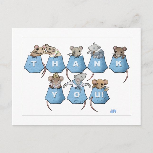 Postal Cartão de agradecimento dos Ratos de Bolso (Frente)