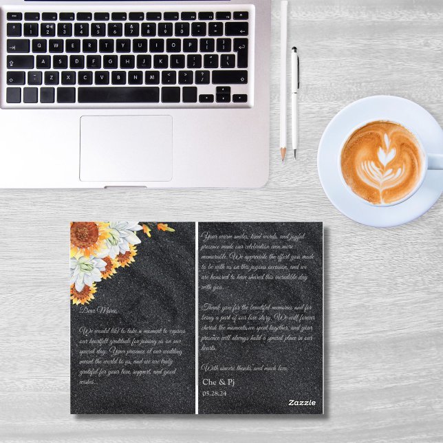 Postal Cartão de Agradecimento Floral Minimalista (Criador carregado)