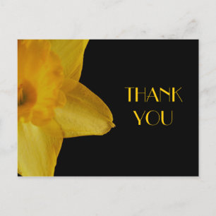 Postal Cartão de agradecimento Narciso Amarelo