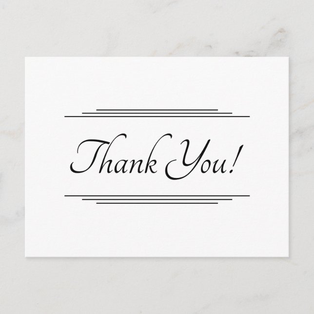 Postal Cartão de agradecimento "Obrigado!" Atraente (Frente)