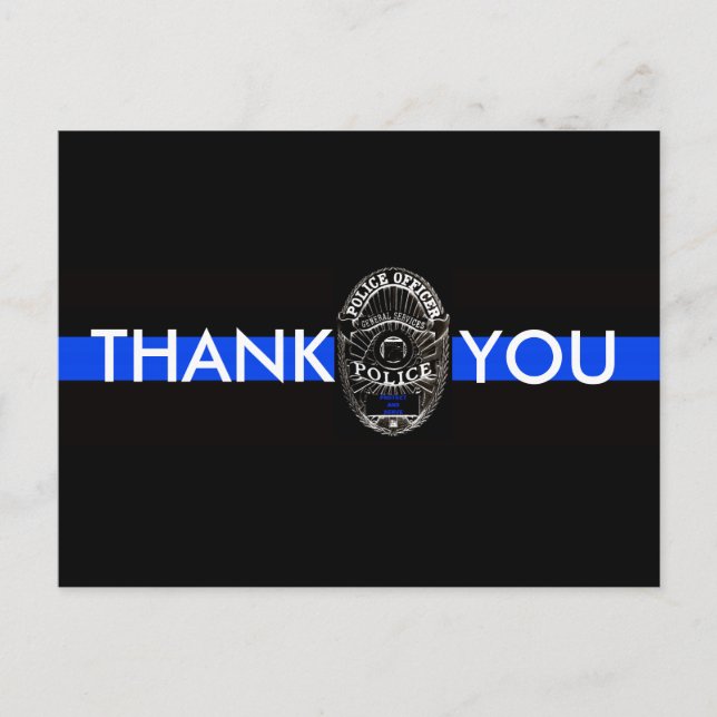 POSTAL CARTÃO DE AGRADECIMENTO PARA A POLÍCIA (Frente)