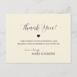 Postal Cartão de Agradecimento Personalizável Creme Suave