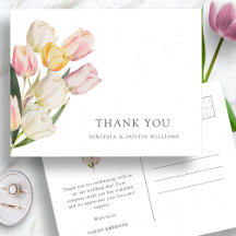 Cartão de Agradecimento Tulipa