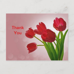 Postal Cartão de agradecimento Tulipas
